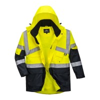 PARKA BICOLOR ALTA VISIB. AZUL/AMARELO S760